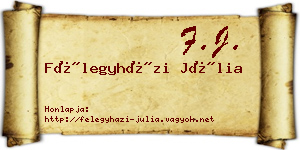 Félegyházi Júlia névjegykártya