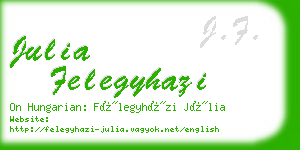 julia felegyhazi business card